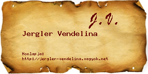 Jergler Vendelina névjegykártya